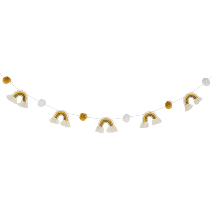 Maisons du Monde Mimizan - Guirnalda de arcoíris de algodón y cuerda multicolor 123 cm