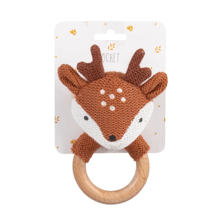 Maisons Du Monde Mimizan - Sonajero Para Bebé De Cervatillo En Tricot Naranja Y Marrón