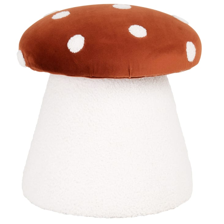 Maisons du Monde Mimizan - Taburete con forma de seta marrón y blanco