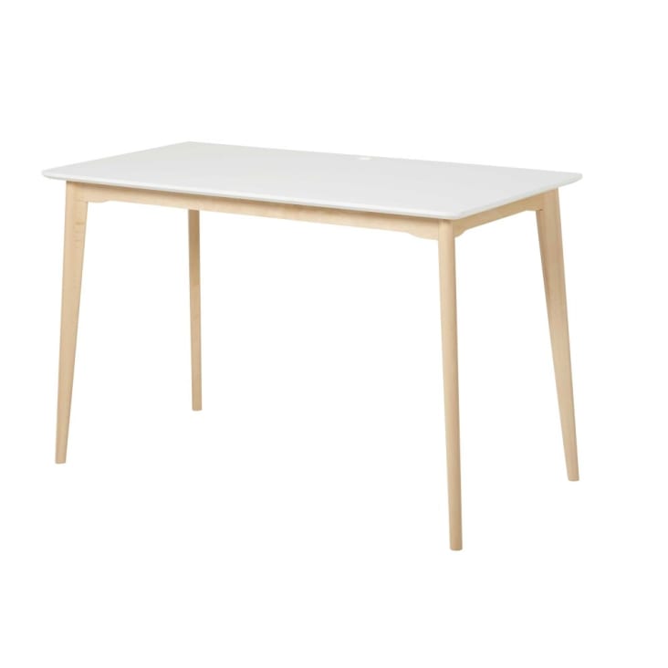 Maisons Du Monde Mimo Business - Escritorio Profesional De Haya Maciza Blanca