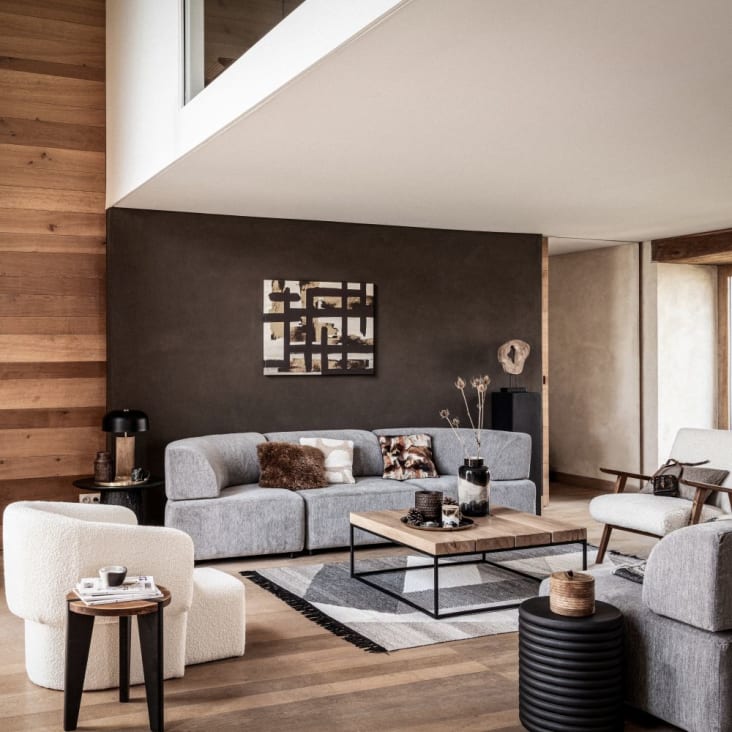 Maisons Du Monde Mineral - Columna Antracita Cemento - Mineral