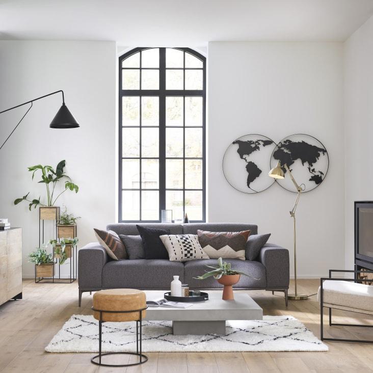 Maisons Du Monde Mineral - Mesita De Café De Jardín De Fibrocemento