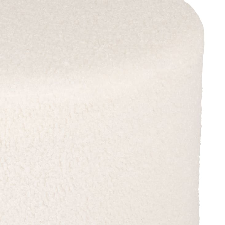 Maisons Du Monde Mini Caseta De Tela Para Mascotas De Tela Rizada Blanca