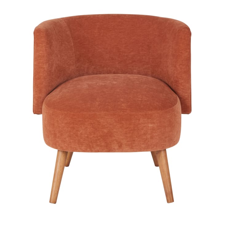 Maisons Du Monde Minus - Sillón De Terciopelo Marrón Anaranjado