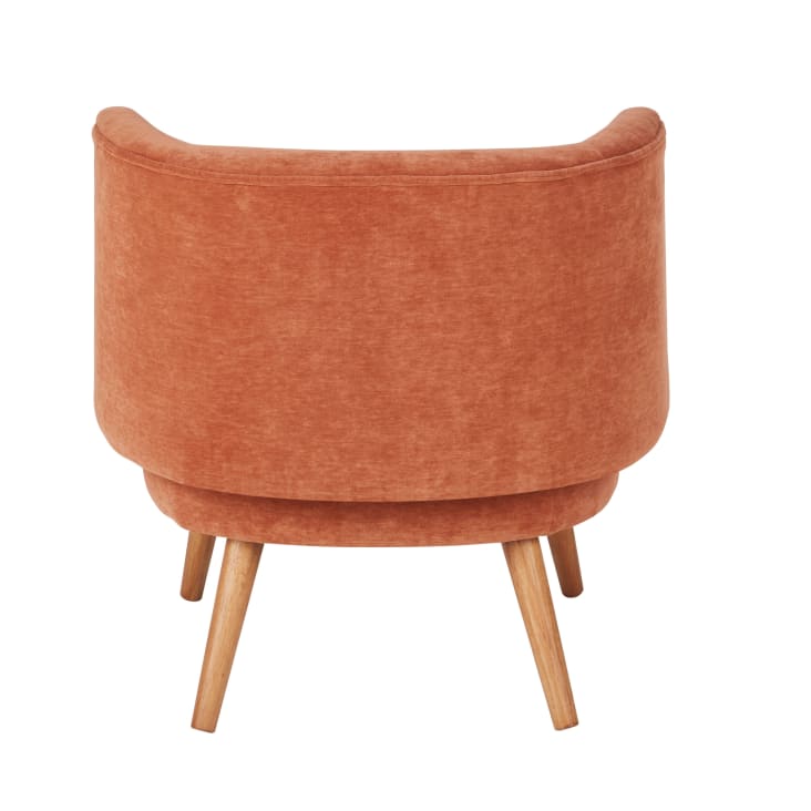Maisons Du Monde Minus - Sillón De Terciopelo Marrón Anaranjado