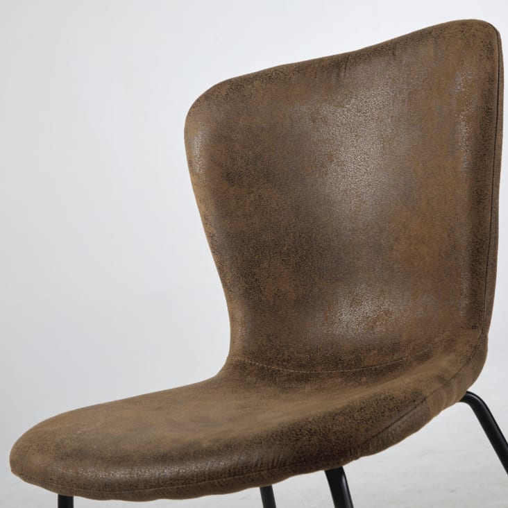 Maisons Du Monde Mira - Silla De Antelina Marrón Efecto Envejecido