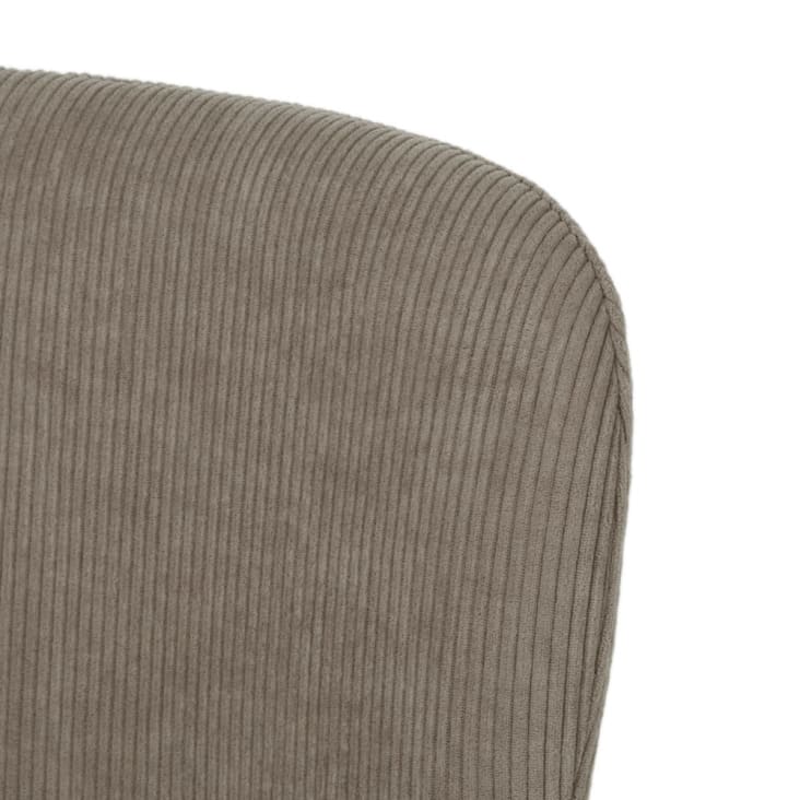 Maisons Du Monde Mira - Silla De Terciopelo Acanalado Reciclado Beige Cappuccino