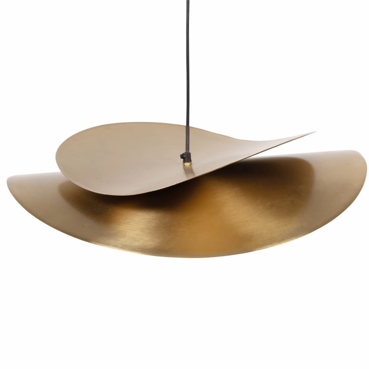 Maisons du Monde MIRAMARE - Lámpara de techo ligera de hierro dorado