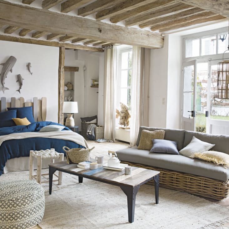 Maisons Du Monde MOANA - Decoración De Pared Con Tiburones Ballenas En Color Gris Cepillado (x3)