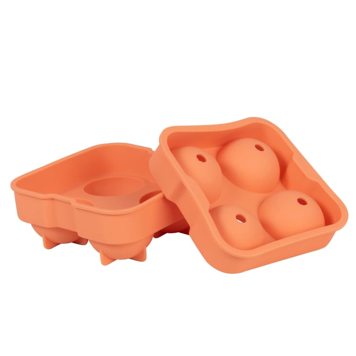 Maisons Du Monde Molde Para Cubitos De Hielo Redondos De Silicona Naranja
