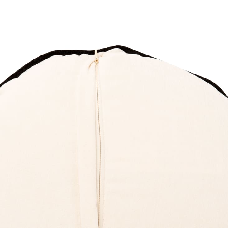 Maisons Du Monde Molly - Cojín Redondo Crudo Y Negro D40 Cm