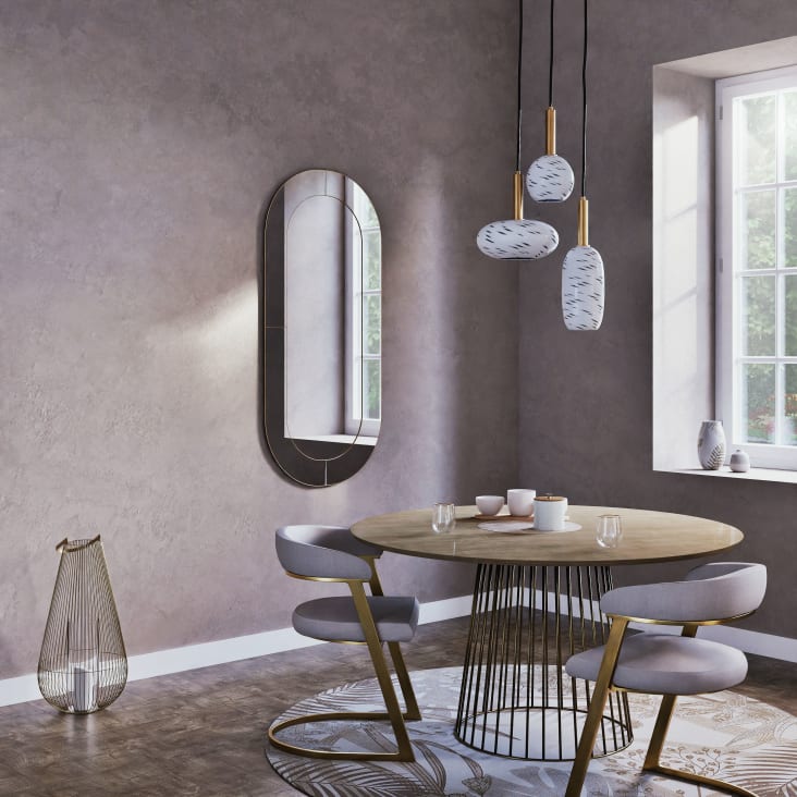 Maisons Du Monde Mombasa - Farol De Metal Dorado Y Vidrio