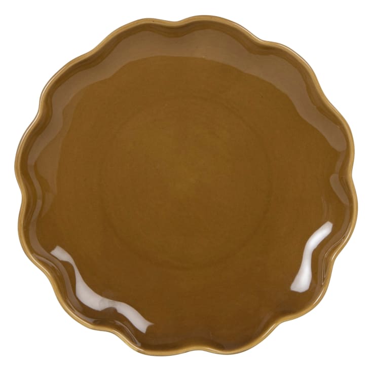 Maisons Du Monde Mona - Plato De Presentación De Cerámica Color Bronce