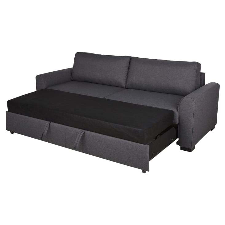 Maisons Du Monde Montréal - Sofá Cama De 3/4 Plazas De Tela Gris Antracita