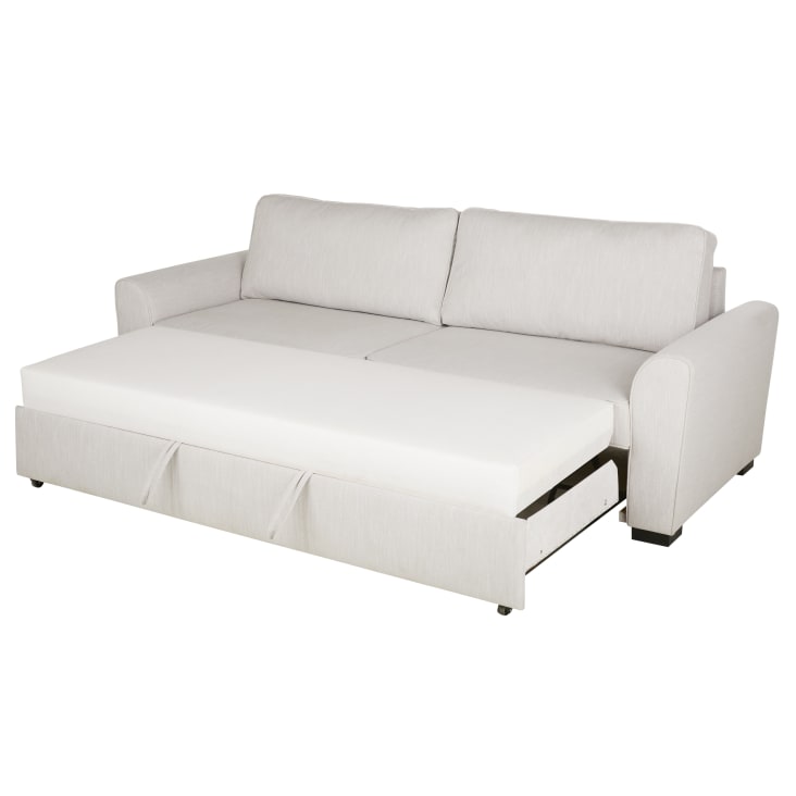 Maisons Du Monde Montréal - Sofá Cama De 3/4 Plazas De Tela Gris Claro