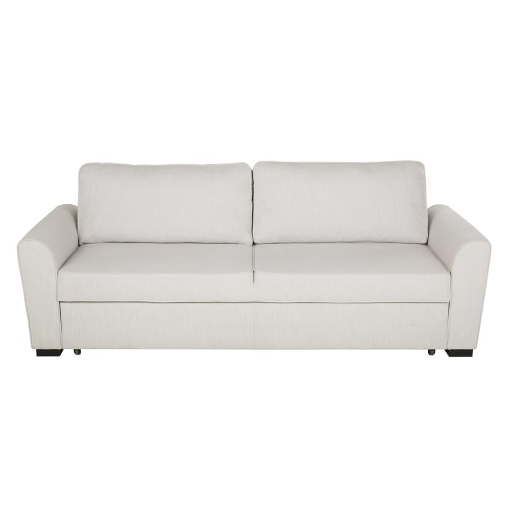 Maisons du Monde Montréal - Sofá cama de 3/4 plazas de tela gris claro