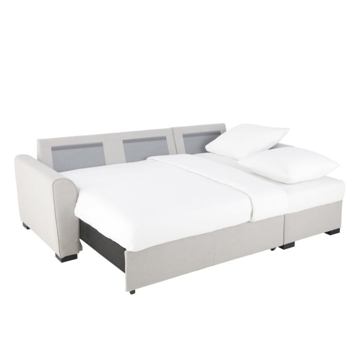 Maisons Du Monde Montréal - Sofá Rinconera De 3/4 Plazas De Tela Gris