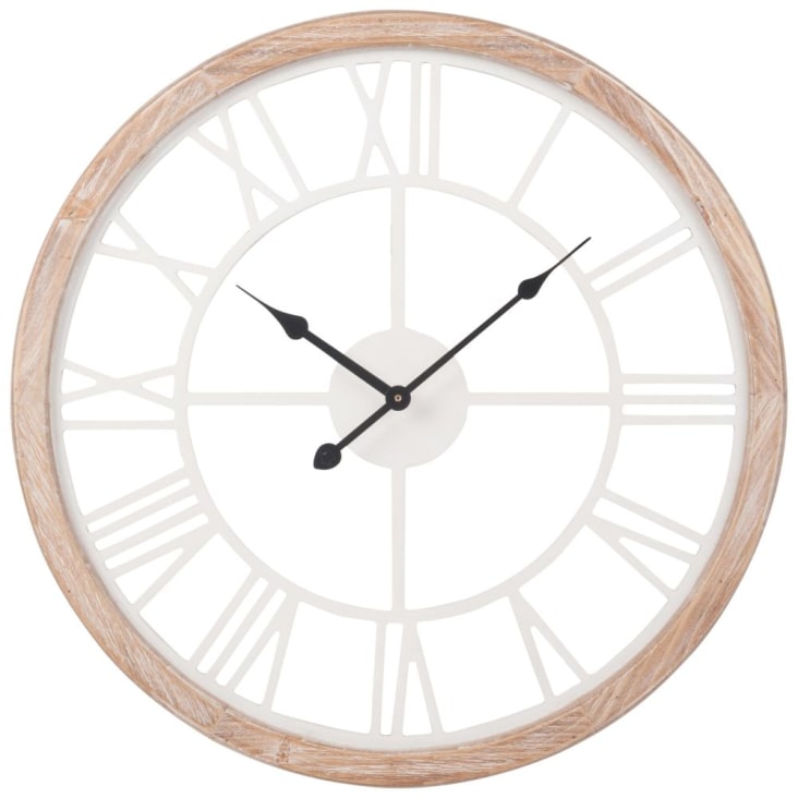 Maisons du Monde MONTROY - Reloj blanco y de color natural Alt.50