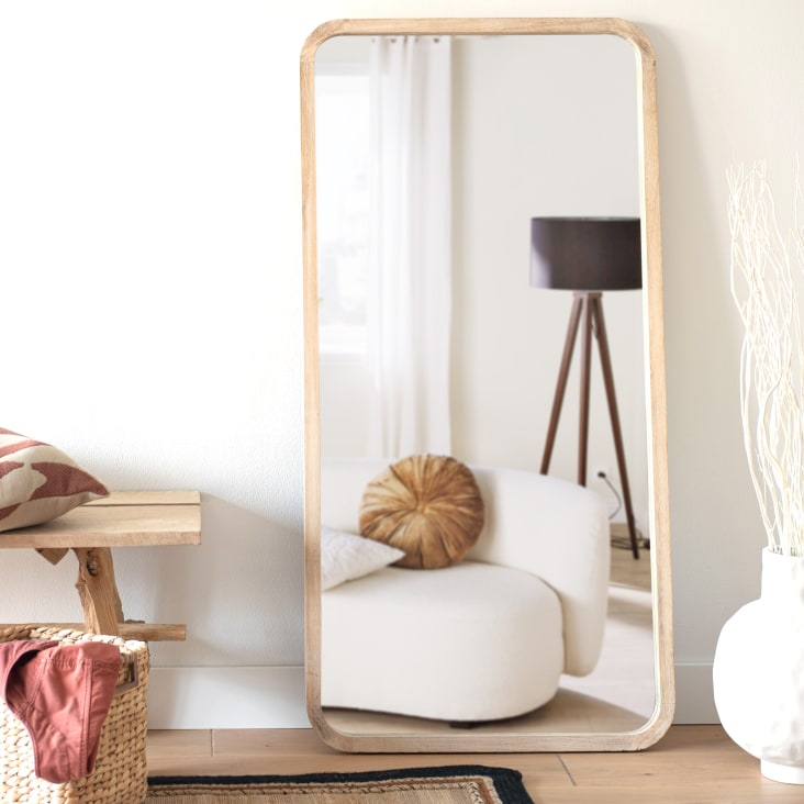 Maisons Du Monde MOOD - Espejo De Madera De Paulonia 60 X 120 Cm