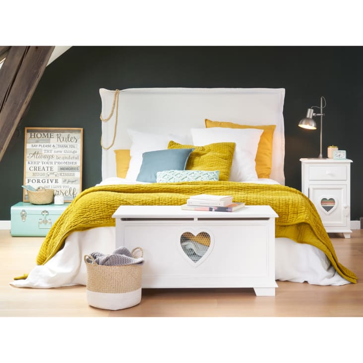 Maisons Du Monde MORPHEE - Funda De Cabecero 160 De Algodón Marfil