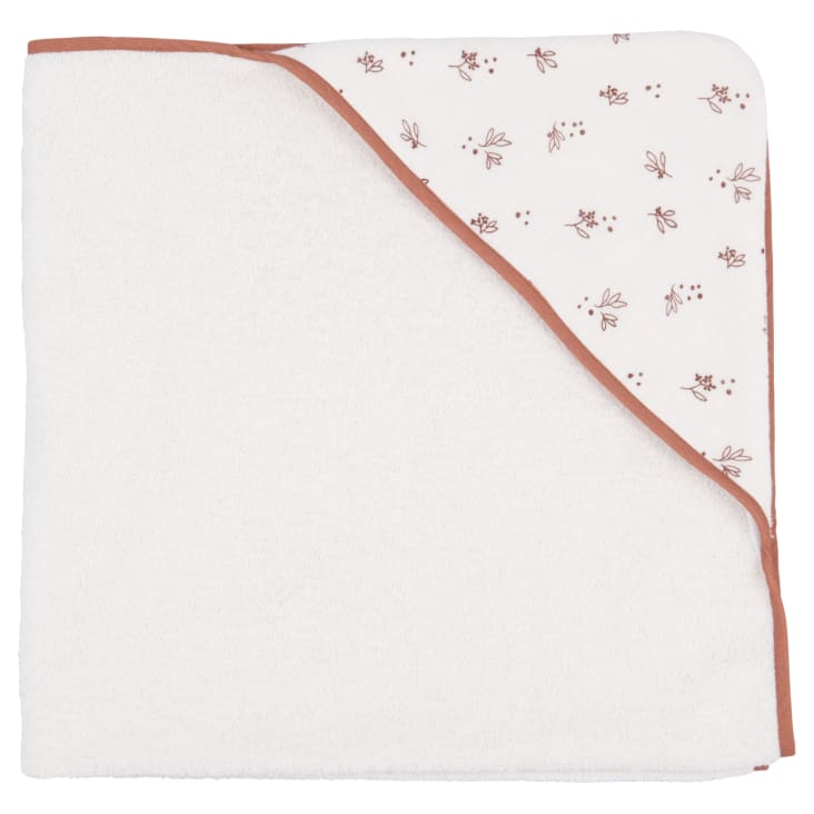 Maisons Du Monde Mouton - Capa De Baño Para Bebé De Algodón Orgánico Blanco Y Marrón 80x80