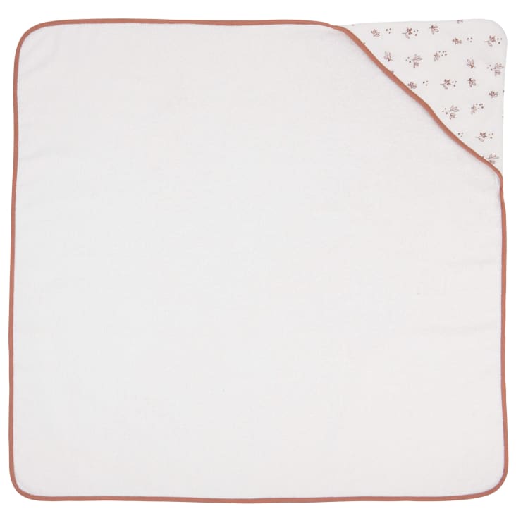 Maisons du Monde Mouton - Capa de baño para bebé de algodón orgánico blanco y marrón 80x80