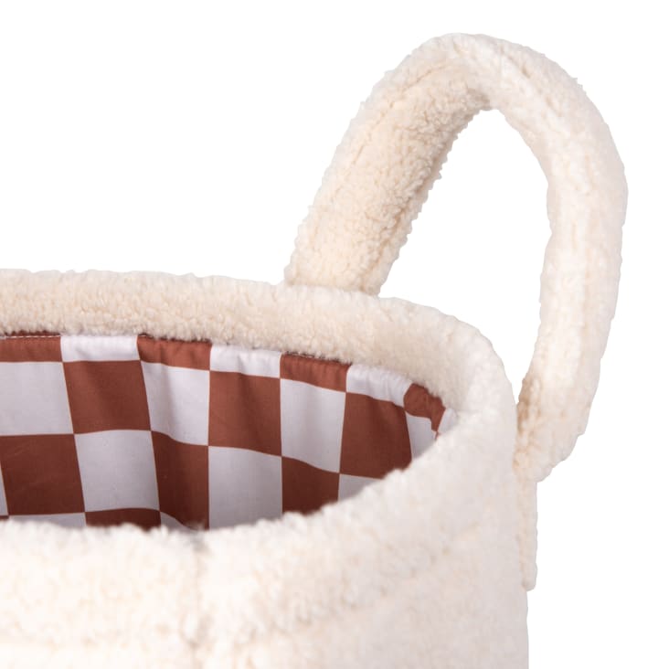 Maisons Du Monde Mouton - Cesta Para Niños De Tela De Rizo Bicolor