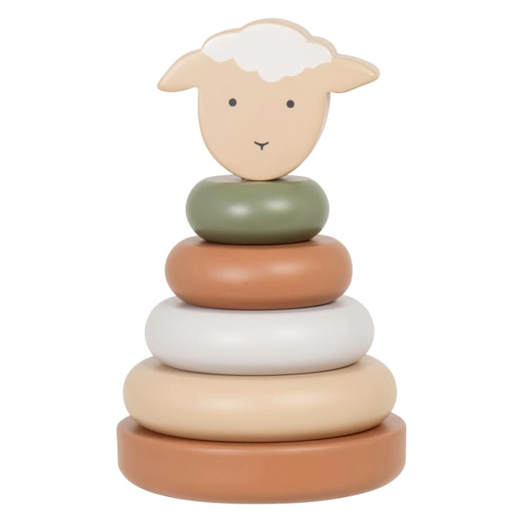 Maisons du Monde Mouton - Juguete de bebé torre apilable multicolor