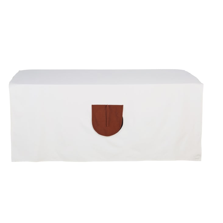 Maisons Du Monde Mouton - Mantel Cabaña De Algodón Reciclado Blanco Marrón Y Negro 180x245