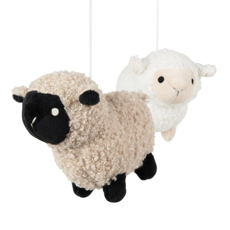 Maisons Du Monde Mouton - Móvil Musical Para Bebé Con Ovejas Blancas Beige Y Negras