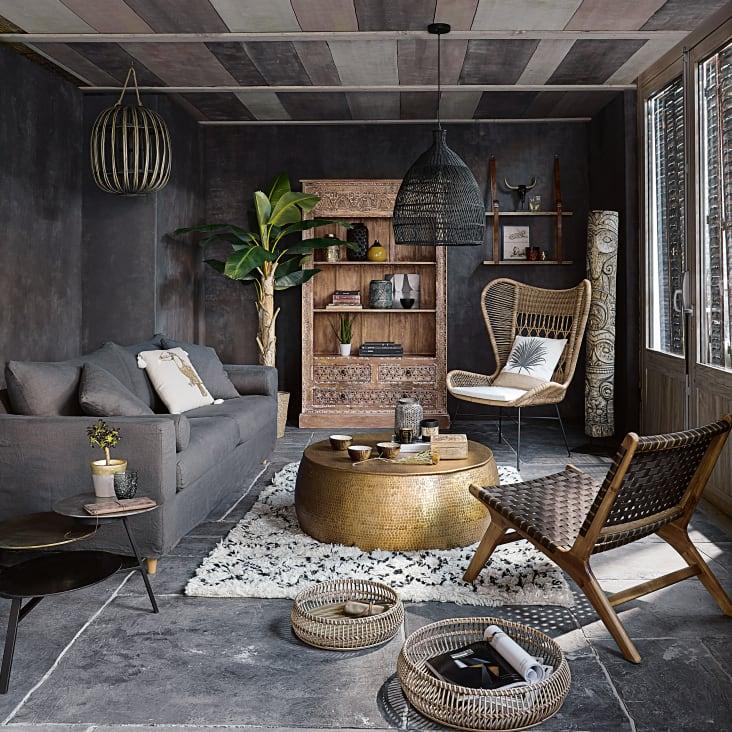 Maisons Du Monde Nairobi - Silla De Jardín De Acacia Maciza Y Resina Trenzada