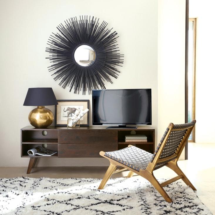 Maisons Du Monde Nairobi - Silla De Jardín De Acacia Maciza Y Resina Trenzada