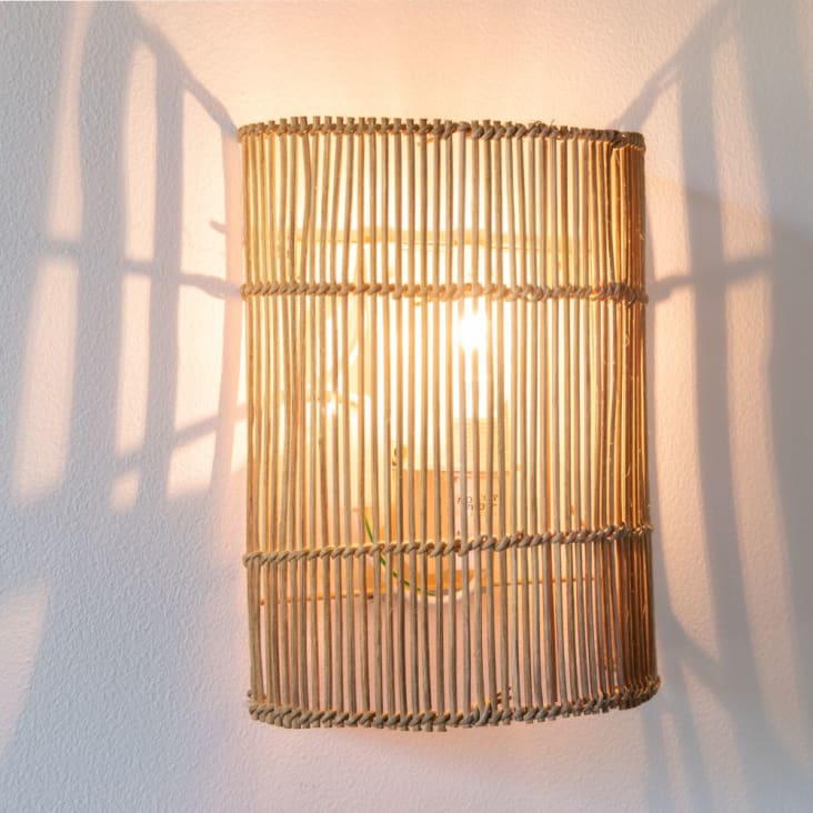 Maisons Du Monde Nat Figueras - Aplique De Ratán Con Rayas