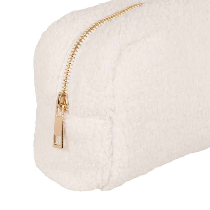 Maisons Du Monde Neceser De Tela Rizada Color Crudo De 18 Cm