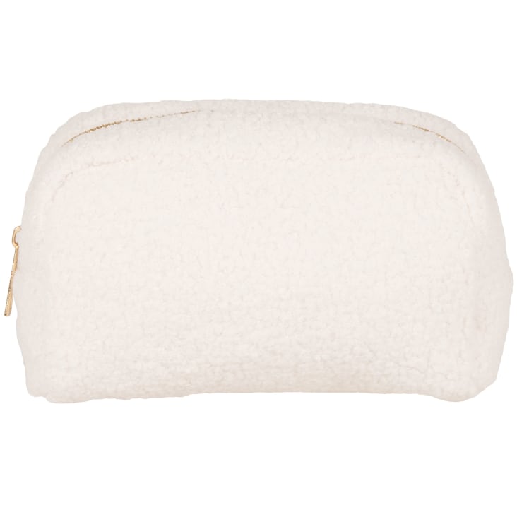 Maisons du Monde Neceser de tela rizada color crudo de 18 cm