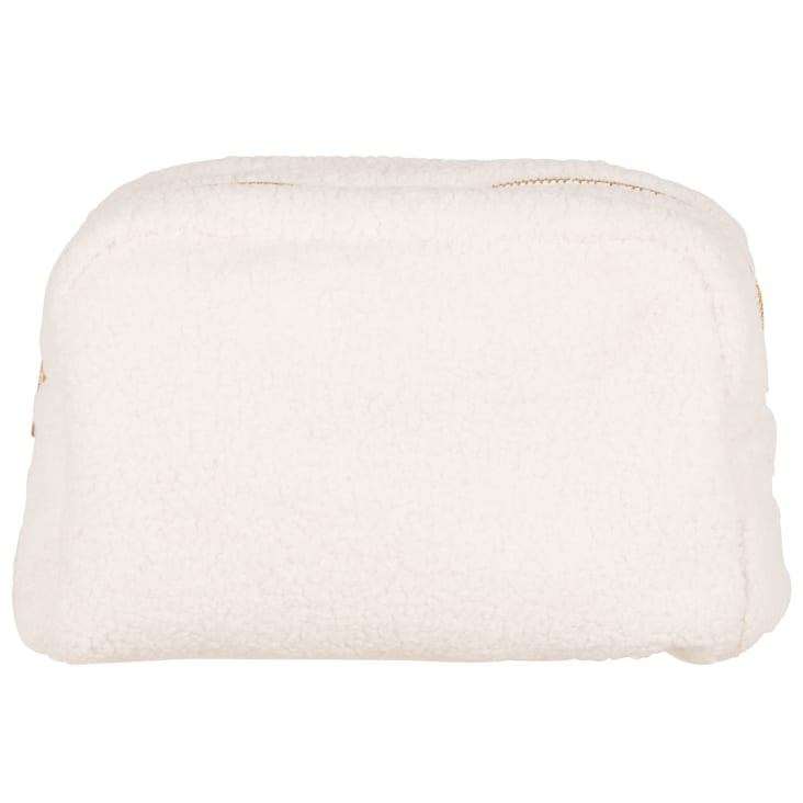 Maisons du Monde Neceser de tela rizada color crudo de 24 cm