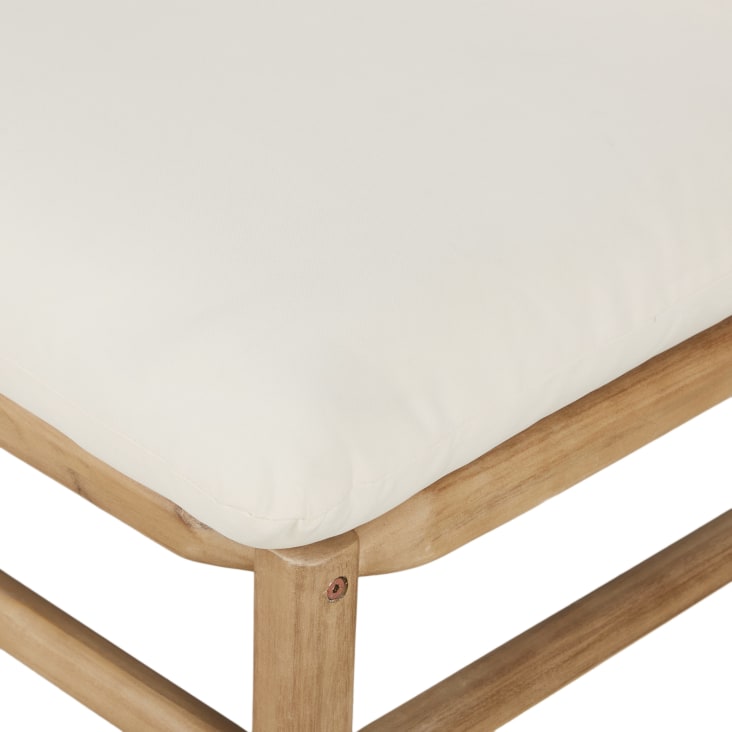 Maisons Du Monde Negara - Módulo Para Sofá De Exterior De Acacia Y Poliéster Reciclado Color Crudo