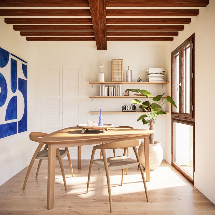 Maisons Du Monde NEIL - Planta Artificial Verde Con Macetero De Cemento Negro