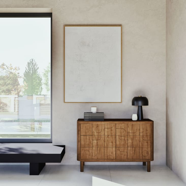 Maisons Du Monde NEIOS - Lienzo Abstracto Blanco 90 X 120