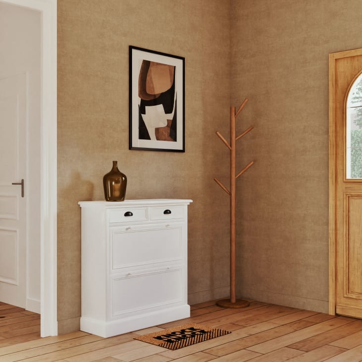 Maisons Du Monde Newport - Mueble Zapatero Blanco An. 90 Cm