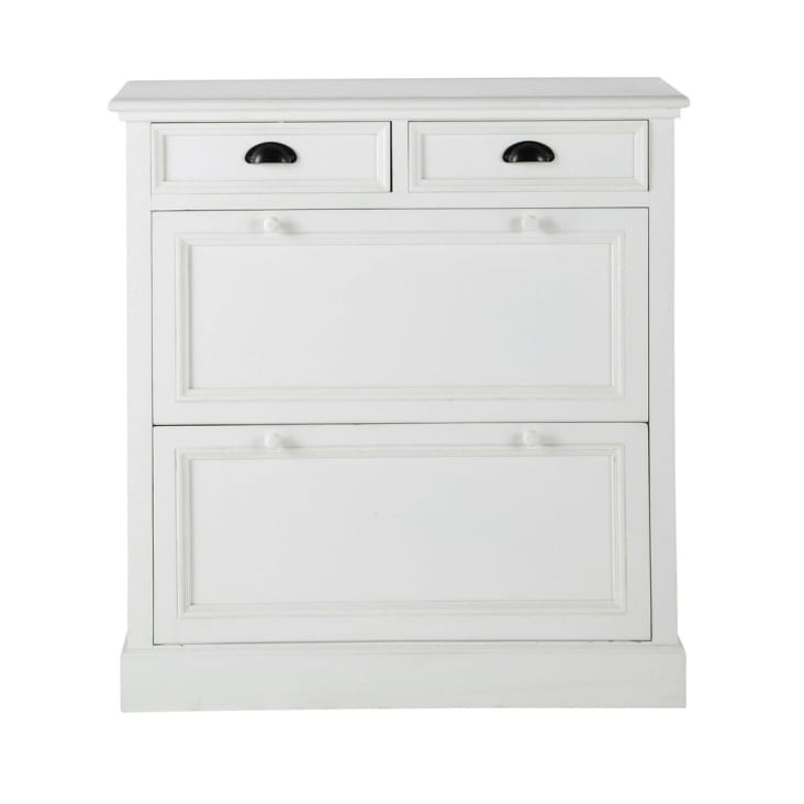 Maisons du Monde Newport - Mueble zapatero blanco An. 90 cm