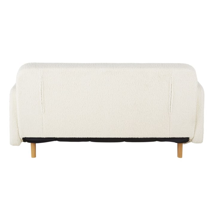 Maisons Du Monde Nia - Sofá Cama De Tela Rizada De 2/3 Plazas Color Crudo