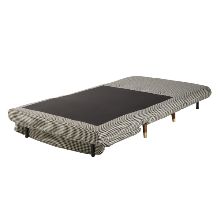 Maisons Du Monde Nio - Sofá Cama De 1 Plaza Con Estampado De Pata De Gallo