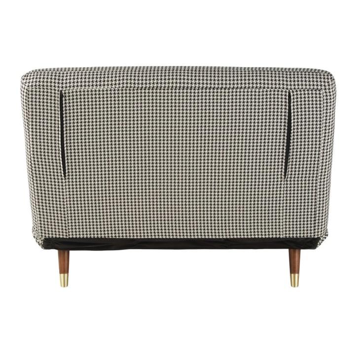 Maisons Du Monde Nio - Sofá Cama De 1 Plaza Con Estampado De Pata De Gallo