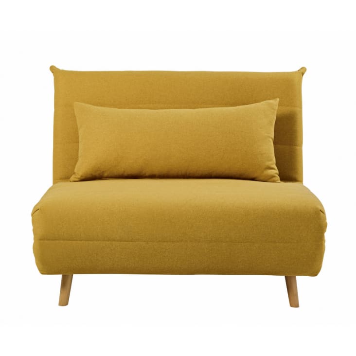 Maisons Du Monde Nio - Sofá Cama De 1 Plaza En Amarillo Mostaza