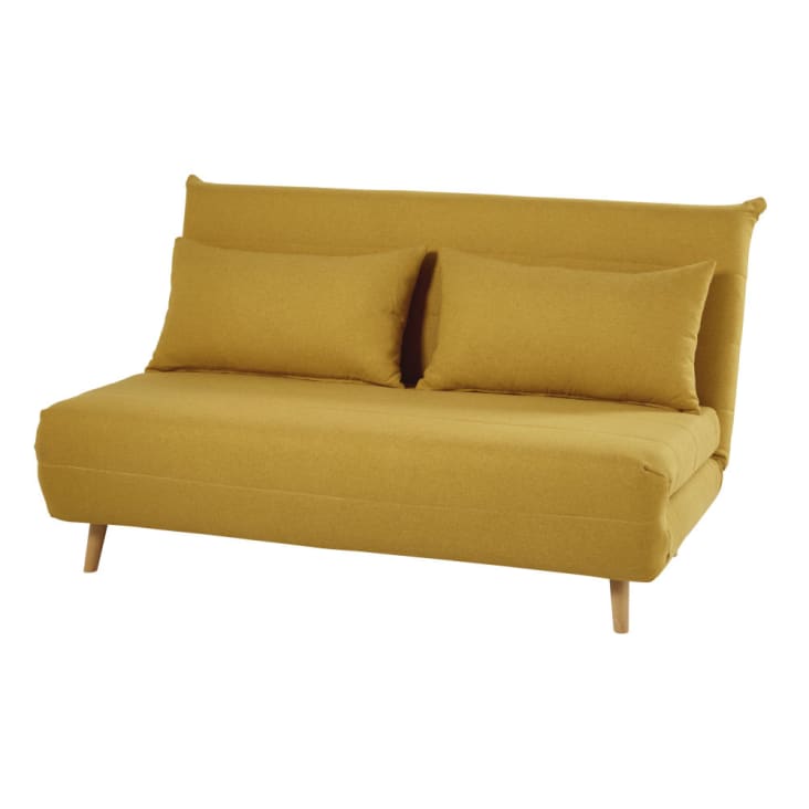 Maisons Du Monde Nio - Sofá Cama De 2 Plazas Amarillo Mostaza