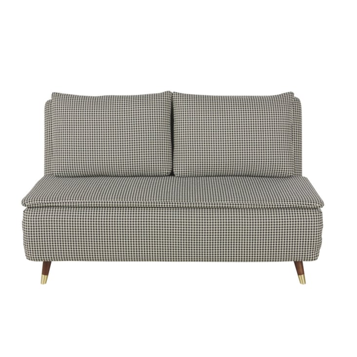 Maisons du Monde Nio - Sofá cama de 2 plazas con estampado de pata de gallo