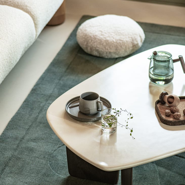 Maisons Du Monde NIWA - Lote De 4 - Plato De Postre De Gres Verde