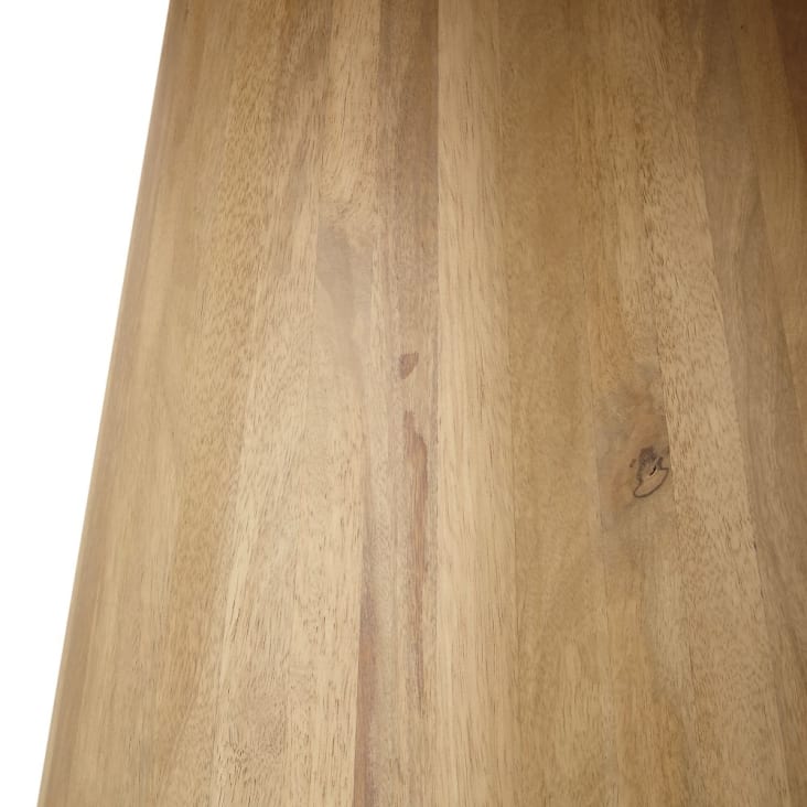 Maisons Du Monde Nogobo - Mesa De Comedor Redonda De Mango Macizo Blanqueado Para 5/6 Personas D.120