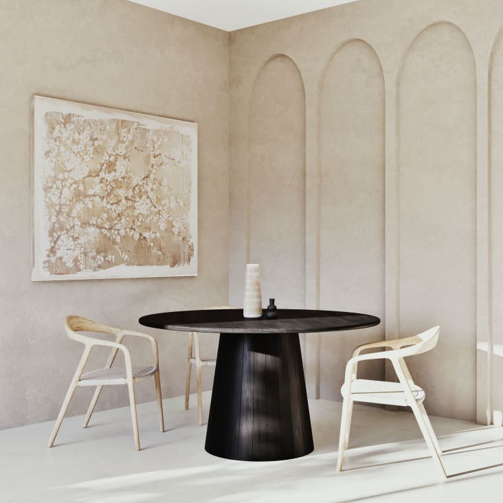 Maisons Du Monde NORA - Lienzo De Lino Con Estampado Floral 152x122